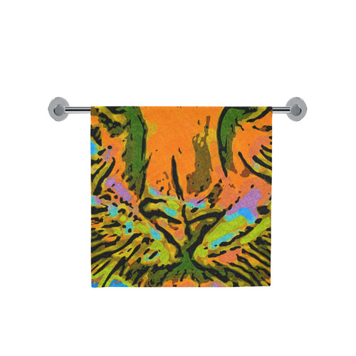 Pop Art TIGER HEAD orange green blue Bath Towel 30"x56"