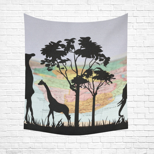 Africa_20160908 Cotton Linen Wall Tapestry 51"x 60"