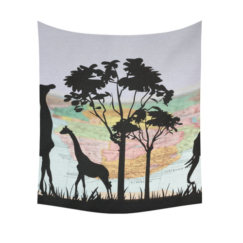 Africa_20160908 Cotton Linen Wall Tapestry 51"x 60"