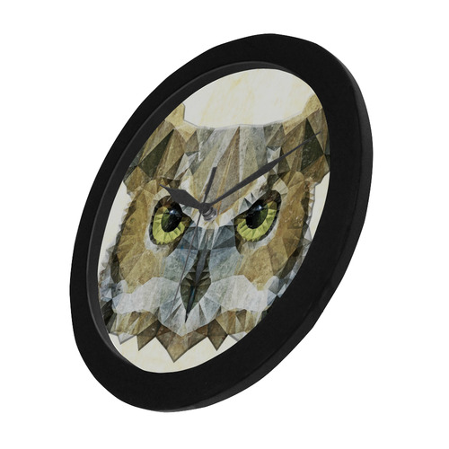 polygon owl Circular Plastic Wall clock