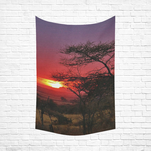 Africa_20160902 Cotton Linen Wall Tapestry 60"x 90"
