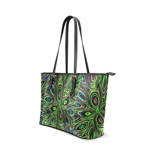 Peacock Strut III - Jera Nour Leather Tote Bag/Small (Model 1640)