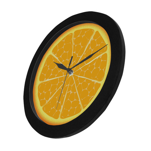 orange Circular Plastic Wall clock