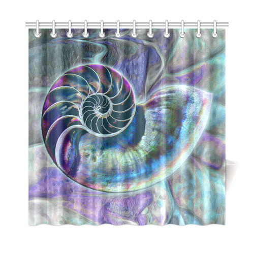 Wonderful Iridescent S Snail Shower Curtain 72 X72 Id D795828