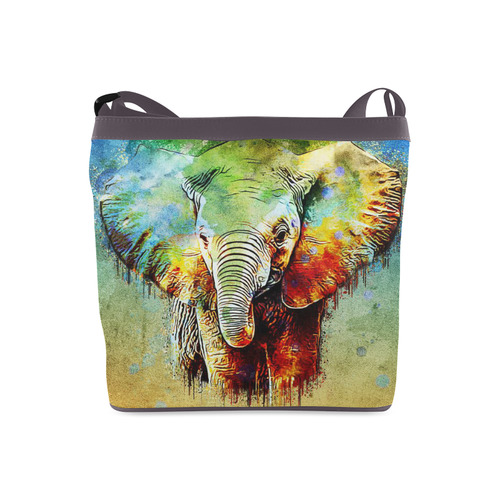 watercolor elephant Crossbody Bags (Model 1613)