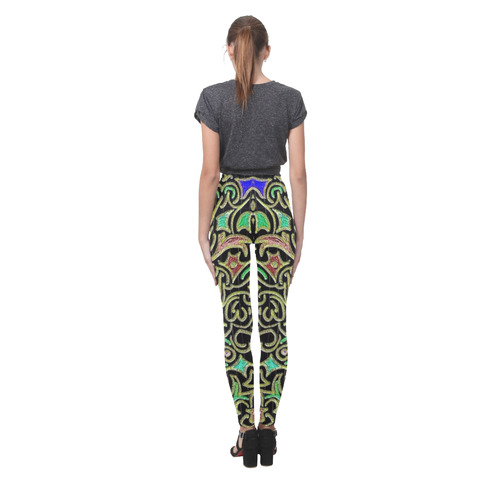 Retro Swirl Abstract Cassandra Women's Leggings (Model L01)