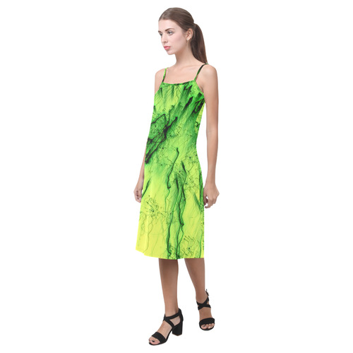 special fireworks, green Z Alcestis Slip Dress (Model D05)