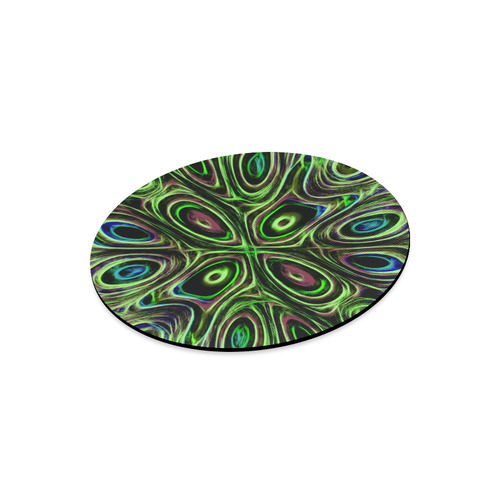 Peacock Strut III - Jera Nour Round Mousepad