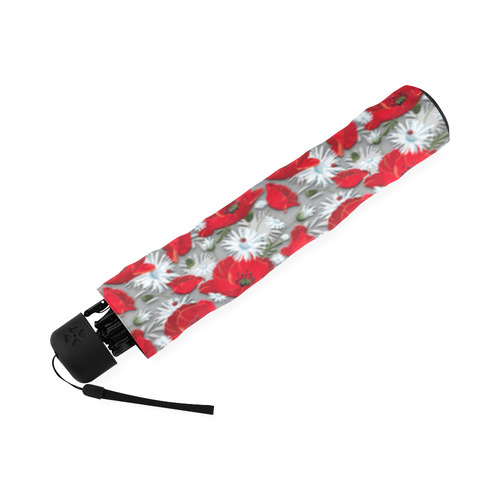Red poppies and white daisies beautiful floral pattern Foldable Umbrella (Model U01)