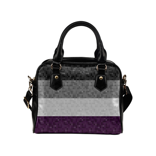 Asexual Pixel Flag Shoulder Handbag (Model 1634)