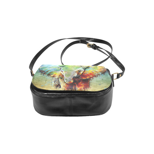 watercolor elephant Classic Saddle Bag/Large (Model 1648)