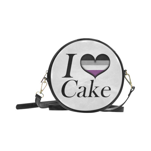 I Heart Asexual Cake Round Sling Bag (Model 1647)