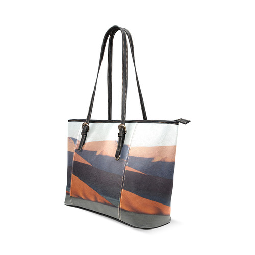 Africa_20160906 Leather Tote Bag/Small (Model 1640)