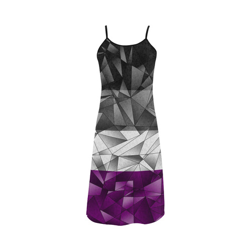 Abstract Asexual Flag Alcestis Slip Dress (Model D05)