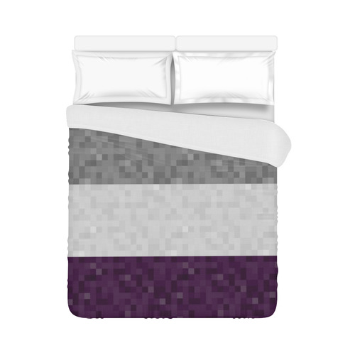 Asexual Pixel Flag Duvet Cover 86"x70" ( All-over-print)