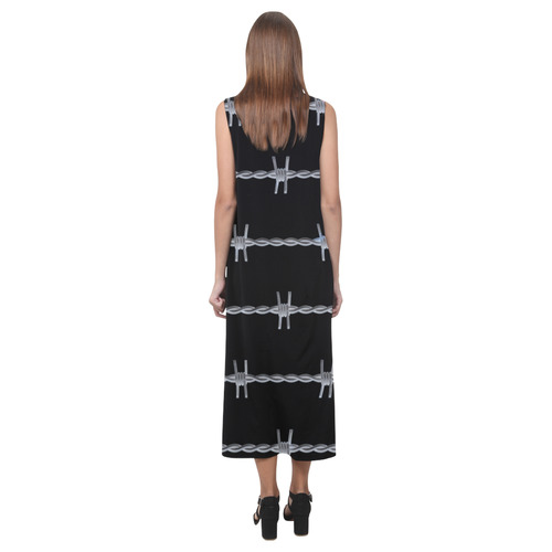 Barbed Wire Phaedra Sleeveless Open Fork Long Dress (Model D08)