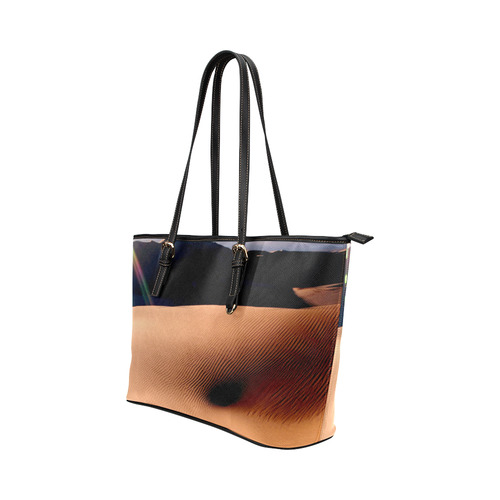 Africa_20160907 Leather Tote Bag/Large (Model 1651)