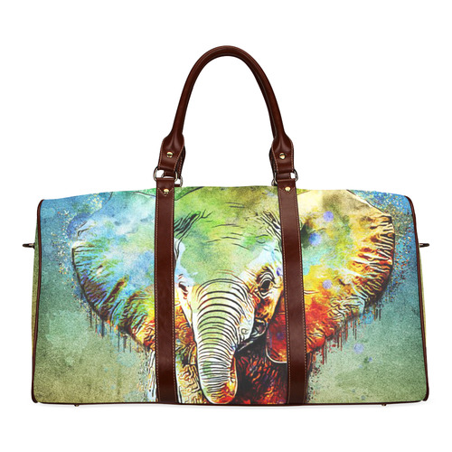 watercolor elephant Waterproof Travel Bag/Small (Model 1639)