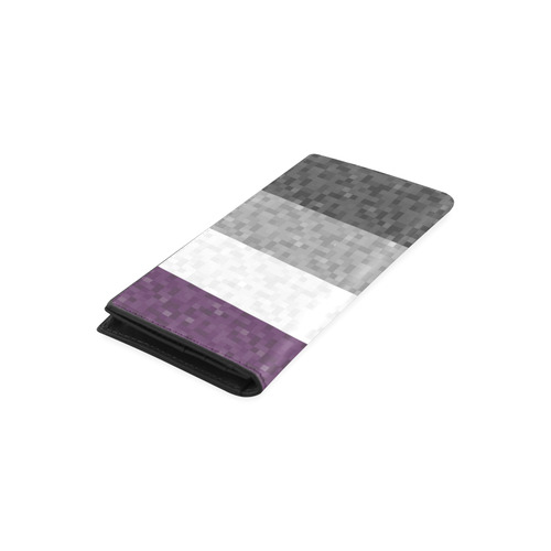 Asexual Pixel Flag Women's Leather Wallet (Model 1611)