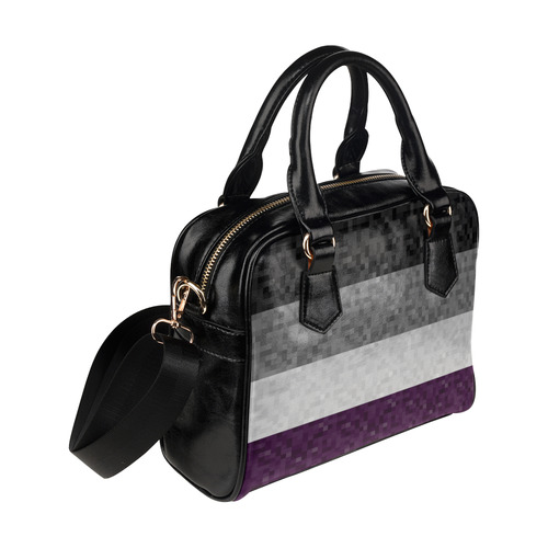 Asexual Pixel Flag Shoulder Handbag (Model 1634)
