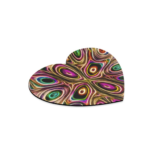 Peacock Strut II - Jera Nour Heart-shaped Mousepad