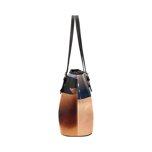 Africa_20160907 Leather Tote Bag/Small (Model 1651)