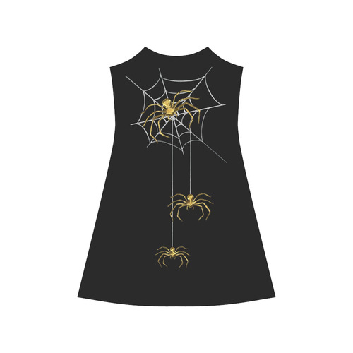 Spiders in the Cobweb Contour Gold Silver Alcestis Slip Dress (Model D05)