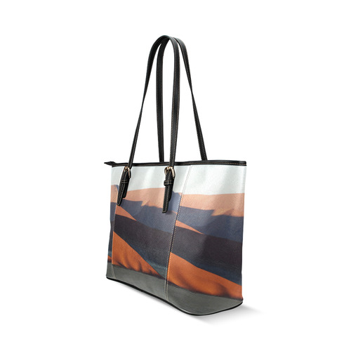 Africa_20160906 Leather Tote Bag/Small (Model 1640)