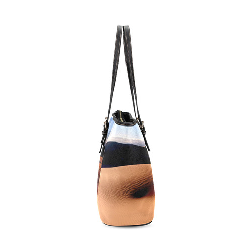 Africa_20160907 Leather Tote Bag/Small (Model 1640)