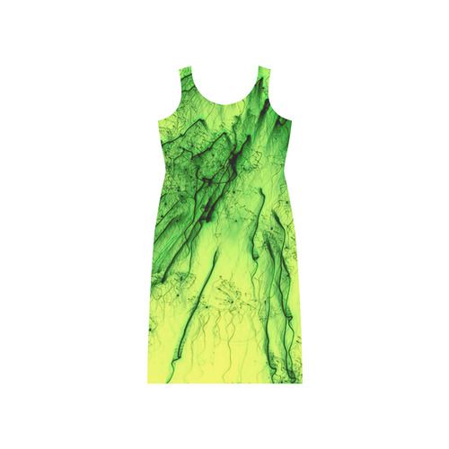 special fireworks, green Z Phaedra Sleeveless Open Fork Long Dress (Model D08)