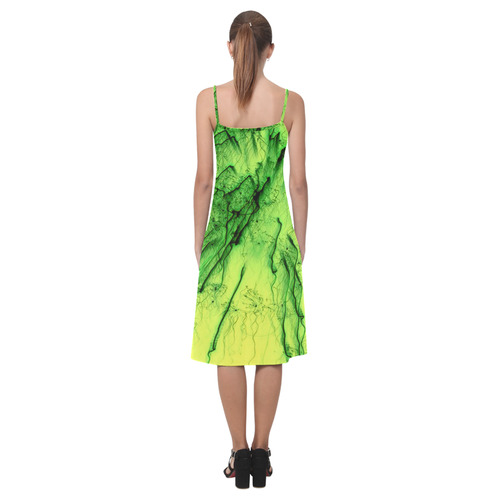 special fireworks, green Z Alcestis Slip Dress (Model D05)