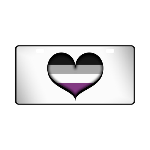 Asexual Heart License Plate