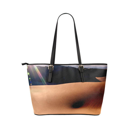 Africa_20160907 Leather Tote Bag/Large (Model 1651)