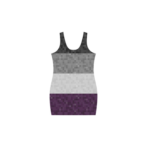 Asexual Pixel Flag Medea Vest Dress (Model D06)