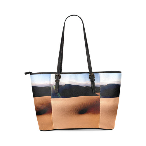 Africa_20160907 Leather Tote Bag/Small (Model 1640)