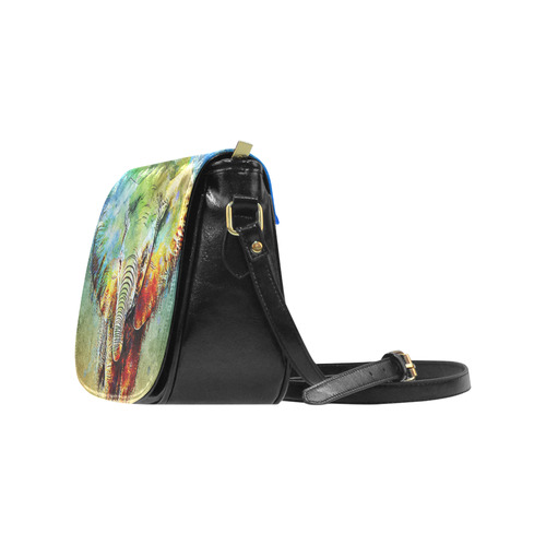 watercolor elephant Classic Saddle Bag/Large (Model 1648)