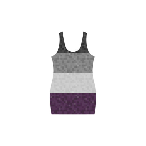 Asexual Pixel Flag Medea Vest Dress (Model D06)