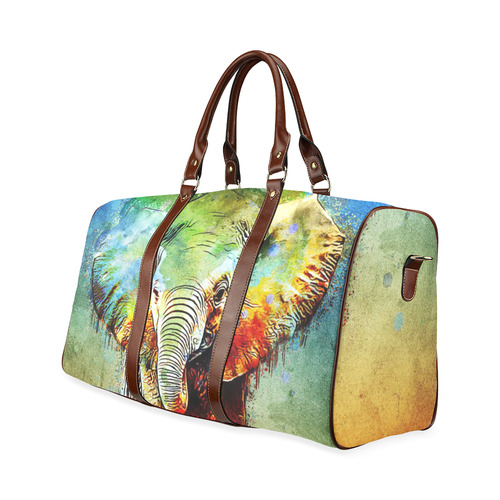 watercolor elephant Waterproof Travel Bag/Large (Model 1639)