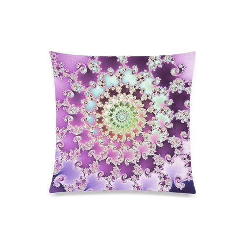 Bejeweled Spiral Fractal Custom Zippered Pillow Case 20"x20"(Twin Sides)