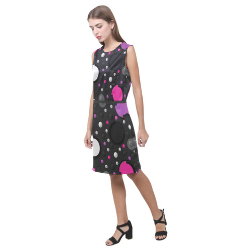 Pink Circle Eos Women's Sleeveless Dress (Model D01)