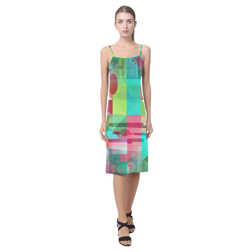 Aqua Dreams Geometry Alcestis Slip Dress (Model D05)