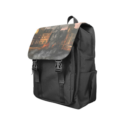 A dark horse in a knight armor Casual Shoulders Backpack (Model 1623)