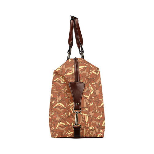 Chocolate Brown Sienna Abstract Classic Travel Bag (Model 1643)