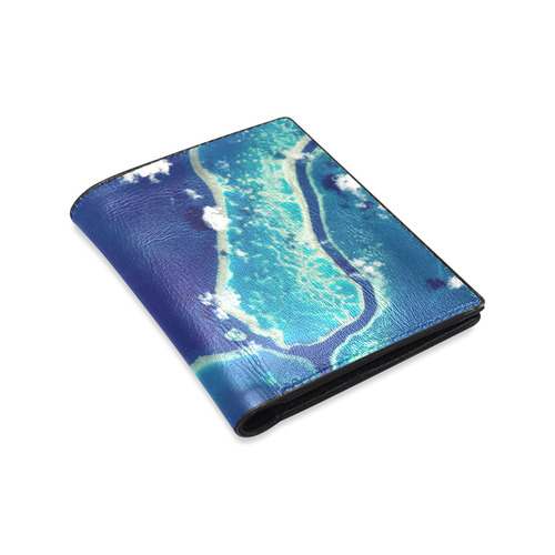 NASA: Great Barrier Reef Coral Abstract Men's Leather Wallet (Model 1612)