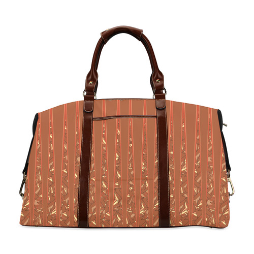 Chocolate Brown Sienna Spikes Classic Travel Bag (Model 1643)