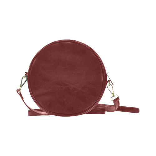 Chocolate Brown Sienna Abstract Round Sling Bag (Model 1647)