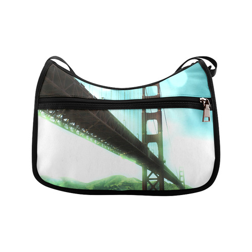 Green Bokeh Golden Gate Bridge Crossbody Bags (Model 1616)