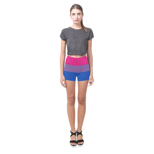 Bisexual Pride Flag Briseis Skinny Shorts (Model L04)