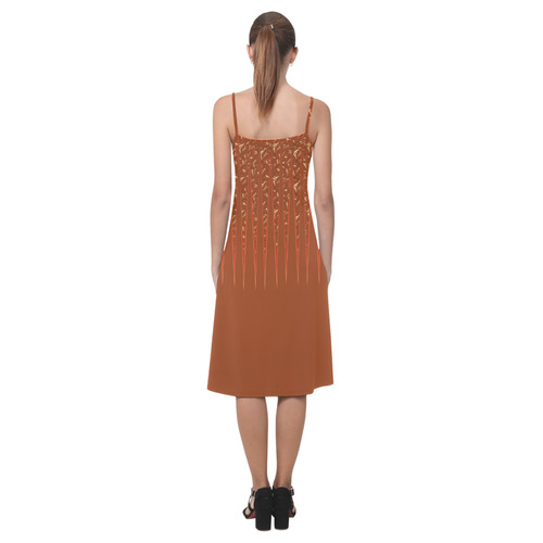 Chocolate Brown Sienna Spikes Alcestis Slip Dress (Model D05)