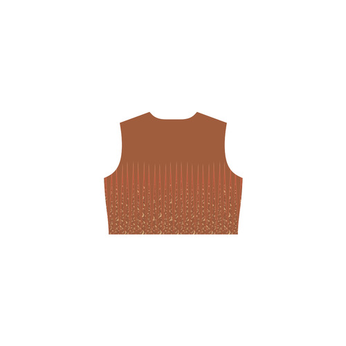 Chocolate Brown Sienna Spikes Eos Women's Sleeveless Dress (Model D01)